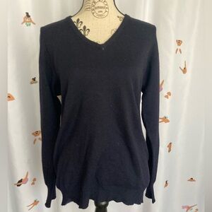 Vintage dark blue cashmere sweater, size Large